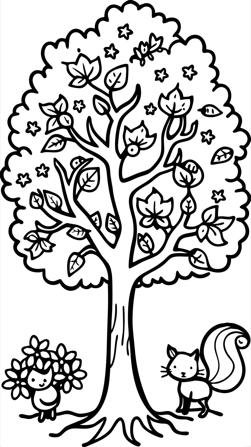 coloriage d’arbre